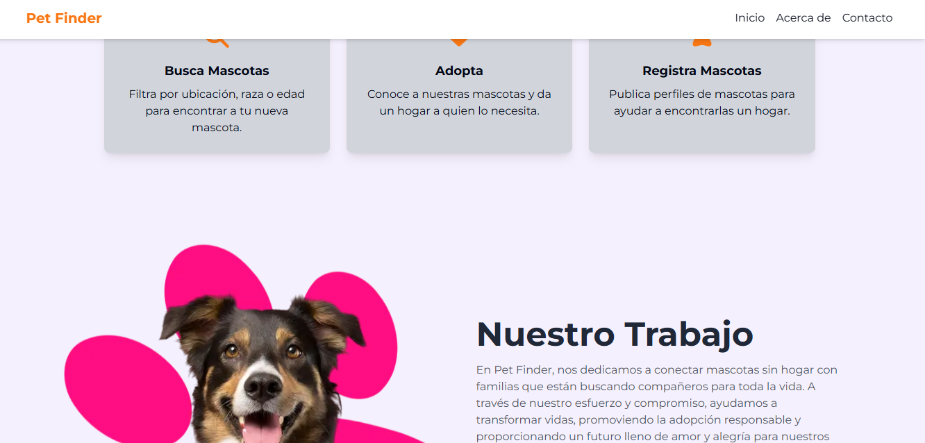 Página de Adopción de Mascotas